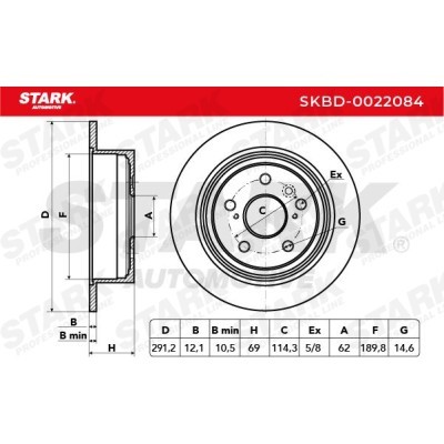Tarcza hamulcowa Stark SKBD-0022084 SKBD-0022084 - foto 5