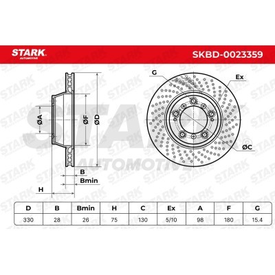 Tarcza hamulcowa Stark SKBD-0023359 SKBD-0023359 - foto 3