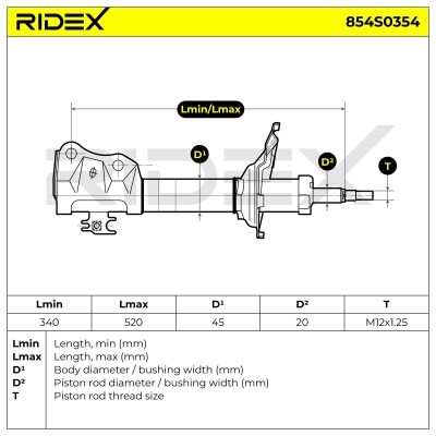 Amortyzator RIDEX 854S0354 854S0354 - foto 9