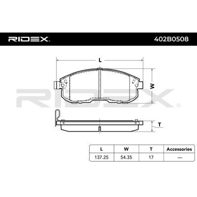 Klocki hamulcowe RIDEX 402B0508 402B0508 - foto 3