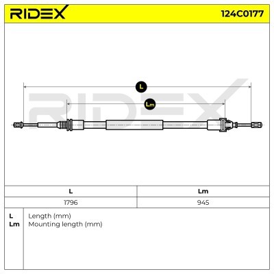 Linka Hamulca Ręcznego RIDEX 124C0177 124C0177 - foto 6