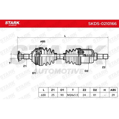 Półoś Napędowa Stark SKDS-0210166 SKDS-0210166 - foto 5