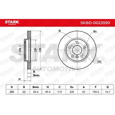 Tarcza hamulcowa Stark SKBD-0023590 SKBD-0023590 - foto 2