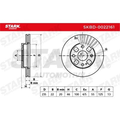 Tarcza hamulcowa Stark SKBD-0022161 SKBD-0022161 - foto 3