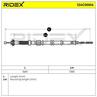 Linka Hamulca Ręcznego RIDEX 124C0004 124C0004 - foto 6
