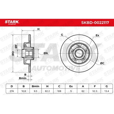 Tarcza hamulcowa Stark SKBD-0022117 SKBD-0022117 - foto 4
