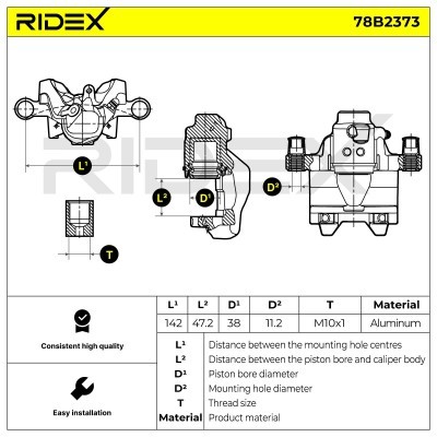 Zacisk Hamulcowy RIDEX 78B2373 78B2373 - foto 3