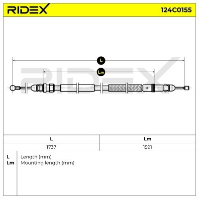 Linka Hamulca Ręcznego RIDEX 124C0155 124C0155 - foto 6
