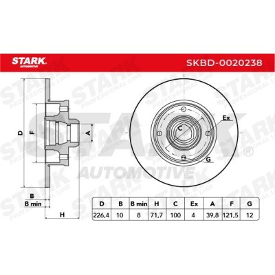 Tarcza hamulcowa Stark SKBD-0020238 SKBD-0020238 - foto 7