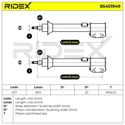 Amortyzator RIDEX 854S1949 854S1949 - foto 7