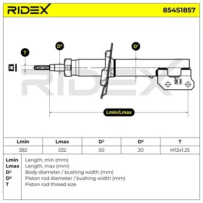 Amortyzator RIDEX 854S1857 854S1857 - foto 6
