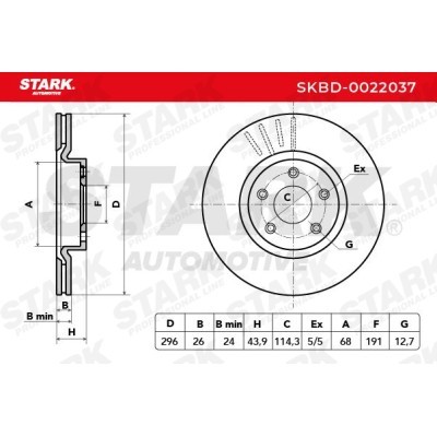 Tarcza hamulcowa Stark SKBD-0022037 SKBD-0022037 - foto 3