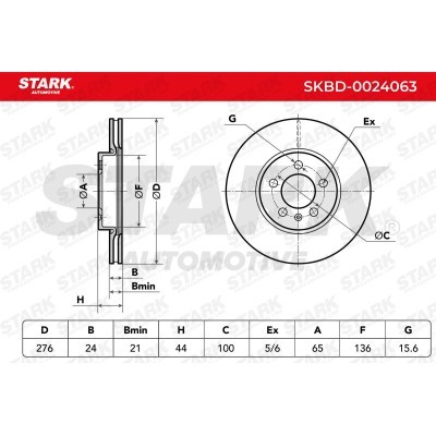Tarcza hamulcowa Stark SKBD-0024063 SKBD-0024063 - foto 7
