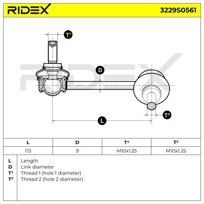 Łącznik Stabilizatora RIDEX 3229S0561 3229S0561 - foto 5