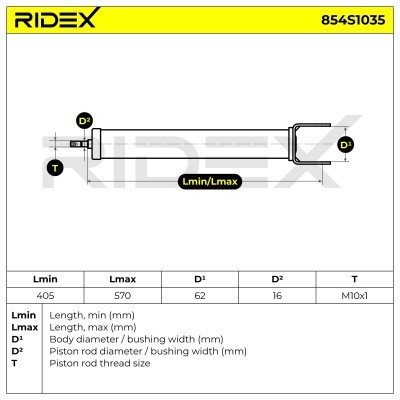Amortyzator RIDEX 854S1035 854S1035 - foto 7