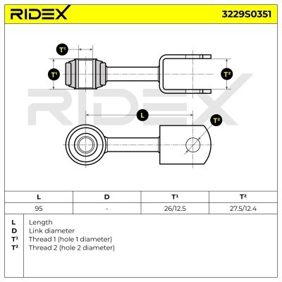 Łącznik Stabilizatora RIDEX 3229S0351 3229S0351 - foto 6