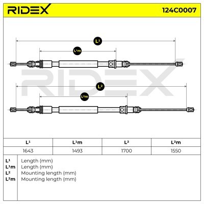 Linka Hamulca Ręcznego RIDEX 124C0007 124C0007 - foto 9