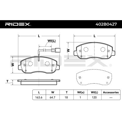 Klocki hamulcowe RIDEX 402B0427 402B0427 - foto 3