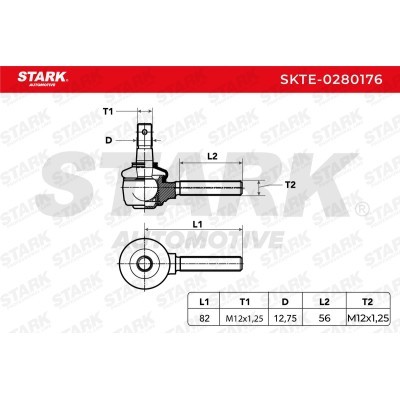 Końcówka drążka kierowniczego Stark SKTE-0280176 SKTE-0280176 - foto 4
