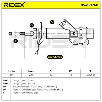 Amortyzator RIDEX 854S0768 854S0768 - foto 5