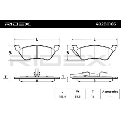 Klocki hamulcowe RIDEX 402B0166 402B0166 - foto 3