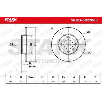 Tarcza hamulcowa Stark SKBD-0022805 SKBD-0022805 - foto 8
