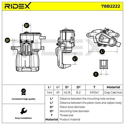Zacisk Hamulcowy RIDEX 78B2222 78B2222 - foto 6