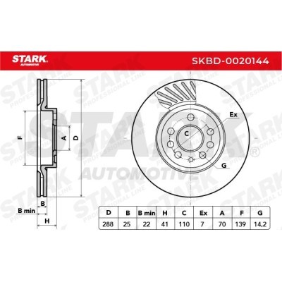 Tarcza hamulcowa Stark SKBD-0020144 SKBD-0020144 - foto 6