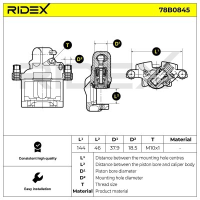 Zacisk Hamulcowy RIDEX 78B0845 78B0845 - foto 6