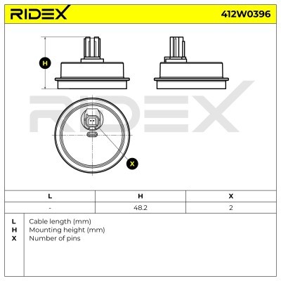 Czujnik ABS RIDEX 412W0396 412W0396 - foto 6