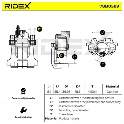 Zacisk Hamulcowy RIDEX 78B0589 78B0589 - foto 6