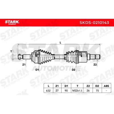 Półoś Napędowa Stark SKDS-0210143 SKDS-0210143 - foto 5