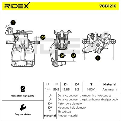 Zacisk Hamulcowy RIDEX 78B1216 78B1216 - foto 3