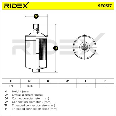 Filtr Paliwa RIDEX 9F0317 9F0317 - foto 8