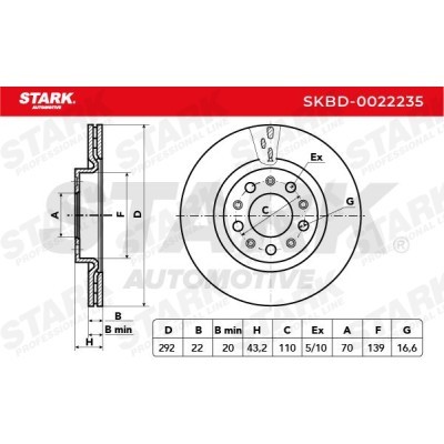 Tarcza hamulcowa Stark SKBD-0022235 SKBD-0022235 - foto 5