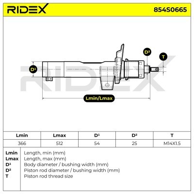 Amortyzator RIDEX 854S0665 854S0665 - foto 8