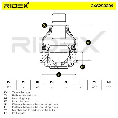 Sworzeń wahacza RIDEX 2462S0299 2462S0299 - foto 6