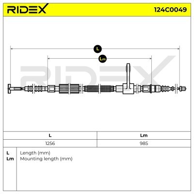 Linka Hamulca Ręcznego RIDEX 124C0049 124C0049 - foto 6