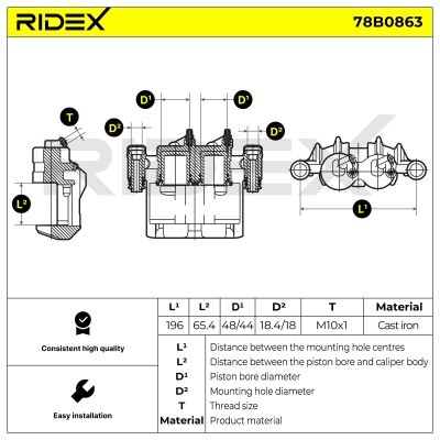 Zacisk Hamulcowy RIDEX 78B0863 78B0863 - foto 6