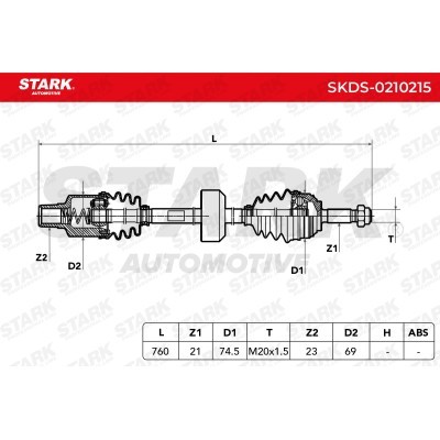 Półoś Napędowa Stark SKDS-0210215 SKDS-0210215 - foto 7
