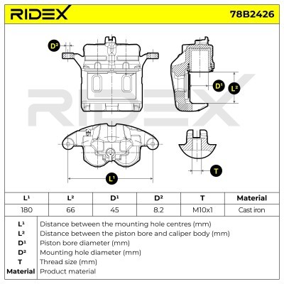 Zacisk Hamulcowy RIDEX 78B2426 78B2426 - foto 7