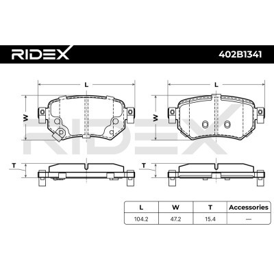 Klocki hamulcowe RIDEX 402B1341 402B1341 - foto 6
