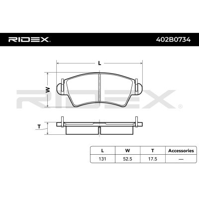 Klocki hamulcowe RIDEX 402B0734 402B0734 - foto 7
