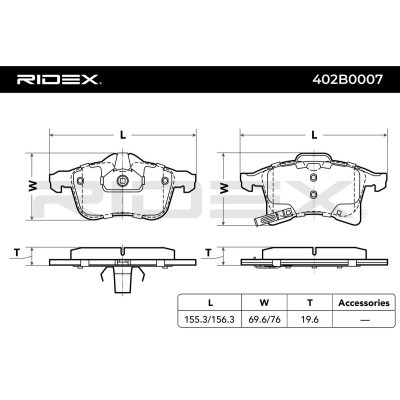 Klocki hamulcowe RIDEX 402B0007 402B0007 - foto 3
