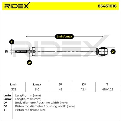 Amortyzator RIDEX 854S1016 854S1016 - foto 8