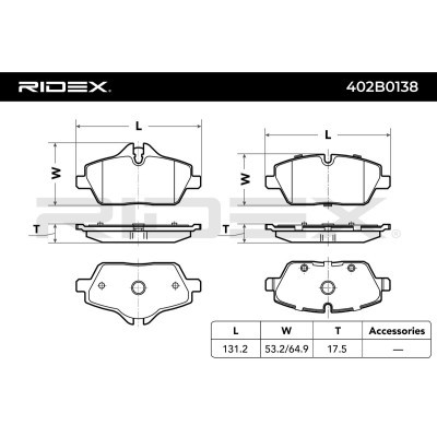 Klocki hamulcowe RIDEX 402B0138 402B0138 - foto 4