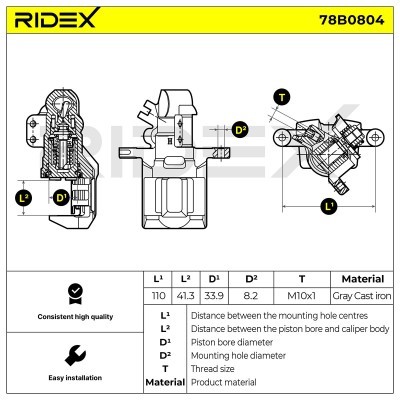 Zacisk Hamulcowy RIDEX 78B0804 78B0804 - foto 5
