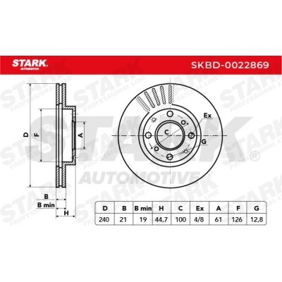 Tarcza hamulcowa Stark SKBD-0022869 SKBD-0022869 - foto 4