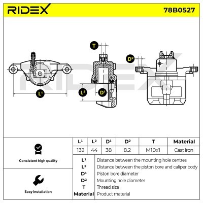 Zacisk Hamulcowy RIDEX 78B0527 78B0527 - foto 5