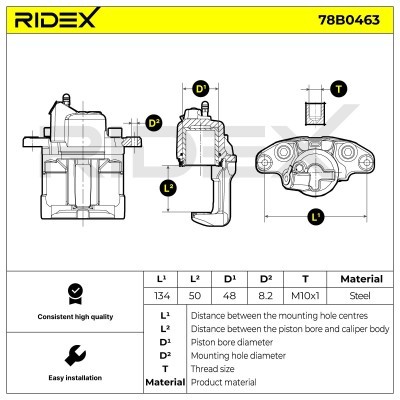 Zacisk Hamulcowy RIDEX 78B0463 78B0463 - foto 5